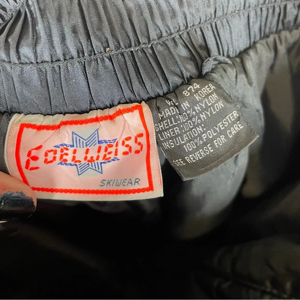 Edelweiss women’s vintage black snow pants ski wear women’s 8 - Picture 10 of 10